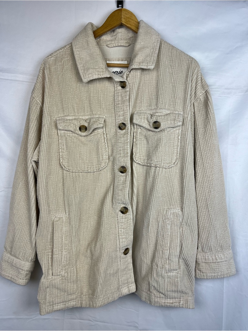 Aerie Women’s Corduroy Oversized Jacket Size M Cotton